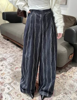 Striped Navy Pants