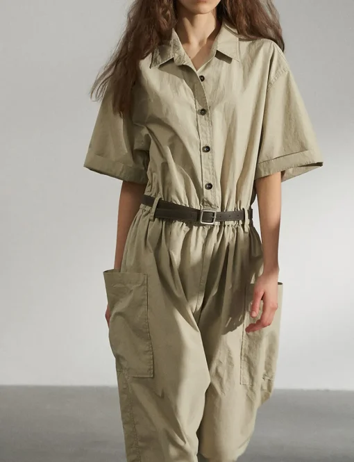 Tan Baggy Jumpsuit-BESTSELLER