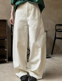 Tan Barrel Leg Pants