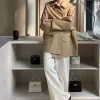 Tan Oversized Twill Jacket