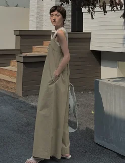 Tan Wide Leg Jumpsuit