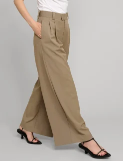Tan Wide Leg Pants