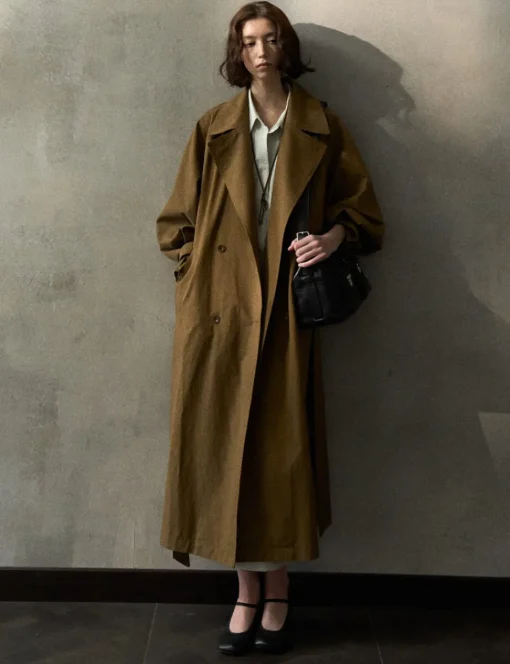 Toffee Oversized Trench Coat