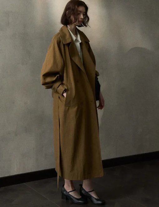 Toffee Oversized Trench Coat