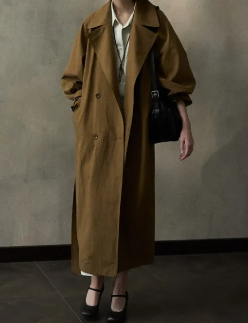 Toffee Oversized Trench Coat