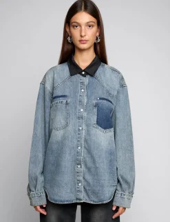 Two Tone Denim Shirt