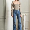 Two-Piece Knit Top with Shrug in Pebble -BESTSELLER