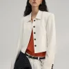 White Crop Jacket
