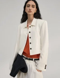 White Crop Jacket