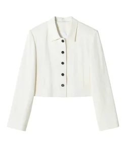 White Crop Jacket