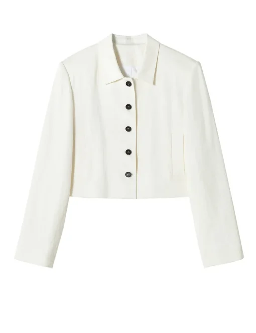 White Crop Jacket