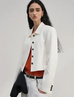White Crop Jacket