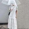 White Eyelet Tee Dress-BESTSELLER