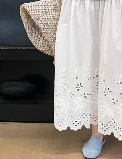 White Eyelet Tee Dress-BESTSELLER