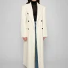 White Maxi Double Breasted Coat-BESTSELLER