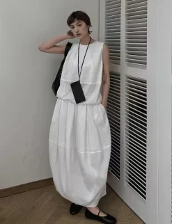 White Parachute Skirt -PREORDER
