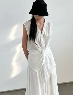 White Twist Front Top-PREORDER