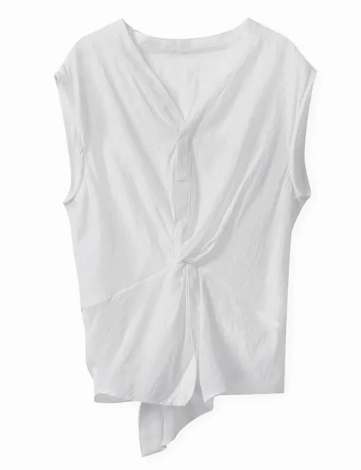 White Twist Front Top-PREORDER