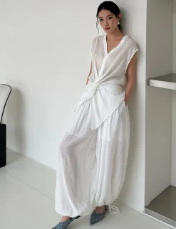 White Twist Front Top-PREORDER