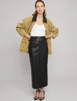 Yve Maxi Leather Skirt