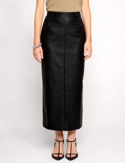 Yve Maxi Leather Skirt