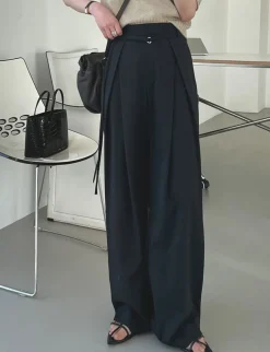 Zoe Belted Pants in Black-BESTSELLER
