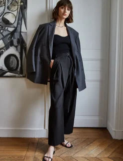 Zoe Belted Pants in Black-BESTSELLER